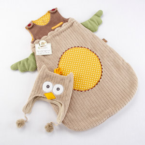 "My Little Night Owl" Snuggle Sack and Cap wedding favors