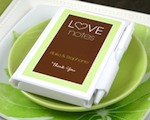 Personalized "Love Notes" White Notebook Favors baby favors