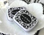 Damask Mint Tins baby favors